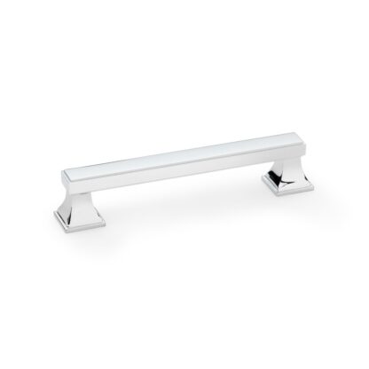Alexander & Wilks AW813-128-PC Jesper Square Cabinet Pull Handle - Polished Chrome - Centres 128mm (LEAD TIME: 2-3 DAYS)