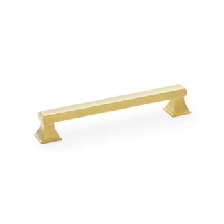 Alexander & Wilks AW813-160-SBPVD Jesper Square Cabinet Pull Handle - Satin Brass PVD - Centres 160mm (LEAD TIME: 2-3 DAYS)