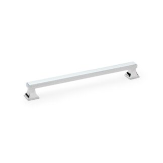 Alexander & Wilks AW813-224-PC Jesper Square Cabinet Pull Handle - Polished Chrome - Centres 224mm (LEAD TIME: 2-3 DAYS)