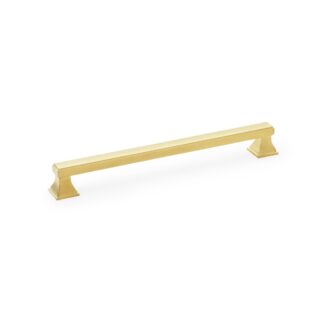 Alexander & Wilks AW813-224-SBPVD Jesper Square Cabinet Pull Handle - Satin Brass PVD - Centres 224mm (LEAD TIME: 2-3 DAYS)