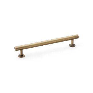 Alexander & Wilks AW814-160-AB Round T-Bar Cabinet Pull Handle - Antique Brass - Centres 160mm (LEAD TIME: 2-3 DAYS)