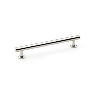 Alexander & Wilks AW814-160-PN Round T-Bar Cabinet Pull Handle - Polished Nickel - Centres 160mm (LEAD TIME: 2-3 DAYS)