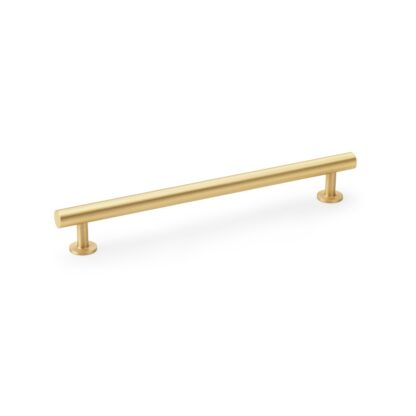 Alexander & Wilks AW814-192-SB Round T-Bar Cabinet Pull Handle - Satin Brass - Centres 192mm (LEAD TIME: 2-3 DAYS)