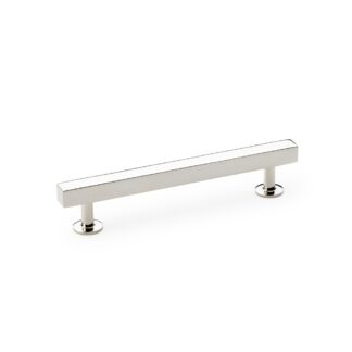 Alexander & Wilks AW815-128-PN Square T-Bar Cabinet Pull Handle - Polished Nickel - Centres 128mm (LEAD TIME: 2-3 DAYS)