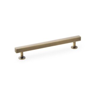 Alexander & Wilks AW815-160-AB Square T-Bar Cabinet Pull Handle - Antique Brass - Centres 160mm (LEAD TIME: 2-3 DAYS)