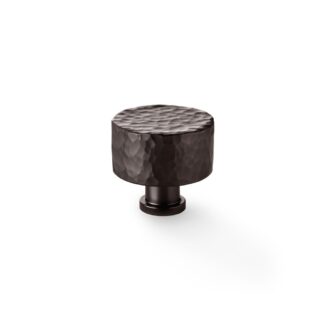 Alexander & Wilks AW816-35-DBZ Leila Hammered Cupboard Knob - Dark Bronze - 35mm (LEAD TIME: 2-3 DAYS)