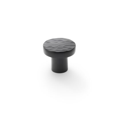 Alexander & Wilks AW820-30-BL Hanover Hammered Cupboard Knob - Black - 30mm (LEAD TIME: 2-3 DAYS)