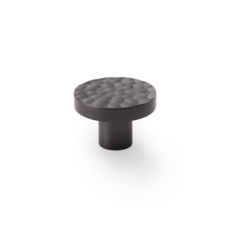 Alexander & Wilks AW820-38-DBZ Hanover Hammered Cupboard Knob - Dark Bronze - 38mm (LEAD TIME: 2-3 DAYS)