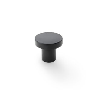 Alexander & Wilks AW821-30-BL Hanover Plain Cupboard Knob - Black - Knob 30mm (LEAD TIME: 2-3 DAYS)