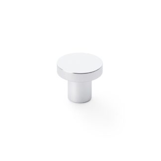 Alexander & Wilks AW821-30-PC Hanover Plain Cupboard Knob - Polished Chrome - Knob 30mm (LEAD TIME: 2-3 DAYS)