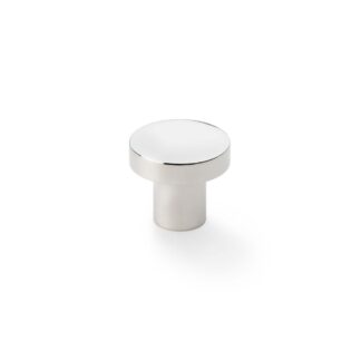 Alexander & Wilks AW821-30-PN Hanover Plain Cupboard Knob - Polished Nickel - Knob 30mm (LEAD TIME: 2-3 DAYS)