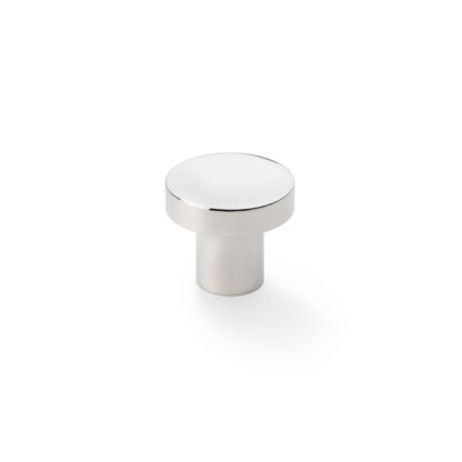 Alexander & Wilks AW821-30-PN Hanover Plain Cupboard Knob - Polished Nickel - Knob 30mm (LEAD TIME: 2-3 DAYS)