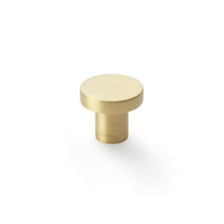 Alexander & Wilks AW821-30-SB Hanover Plain Cupboard Knob - Satin Brass - Knob 30mm (LEAD TIME: 2-3 DAYS)