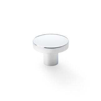 Alexander & Wilks AW821-38-PC Hanover Plain Cupboard Knob - Polished Chrome - Knob 38mm (LEAD TIME: 2-3 DAYS)