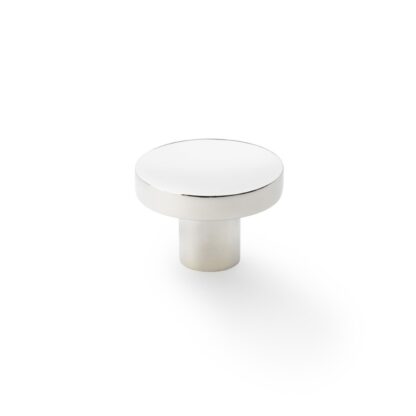 Alexander & Wilks AW821-38-PN Hanover Plain Cupboard Knob - Polished Nickel - Knob 38mm (LEAD TIME: 2-3 DAYS)
