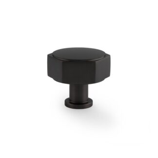 Alexander & Wilks AW828-40-BL Vesper Hex Cabinet Knob - Black (LEAD TIME: 2-3 DAYS)