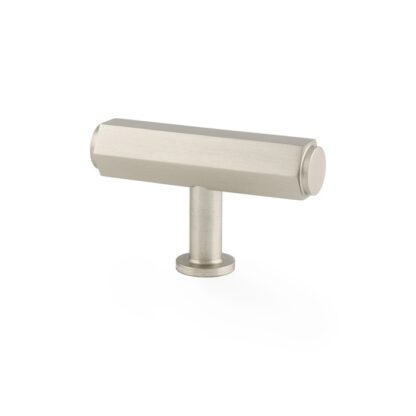 Alexander & Wilks AW829-55-SN Vesper Hex T-Bar Cabinet Knob - Satin Nickel (LEAD TIME: 2-3 DAYS)