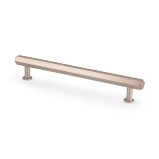 Alexander & Wilks AW830-160-SN Vesper Hex T-Bar Cabinet Pull-Satin Nickel-160mm C/C (LEAD TIME: 2-3 DAYS)