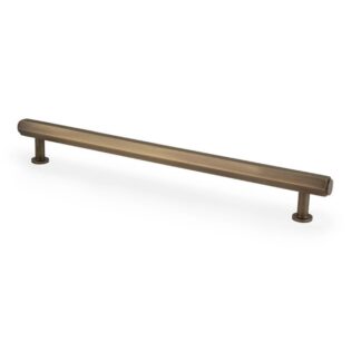 Alexander & Wilks AW830-224-AB Vesper Hex T-Bar Cabinet Pull-Antique Brass-224mm C/C (LEAD TIME: 2-3 DAYS)