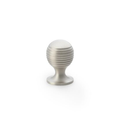 Alexander & Wilks AW832-25-SN Caesar Cupboard Knob on Round Rose - Satin Nickel - 25mm (LEAD TIME: 2-3 DAYS)