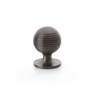 Alexander & Wilks AW832-32-DBZPVD Caesar Cupboard Knob on Round Rose - Dark Bronze PVD - 32mm (LEAD TIME: 2-3 DAYS)