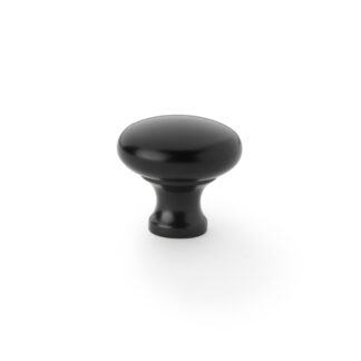 Alexander & Wilks AW836-32-BL Wade Round Cupboard Knob - Black - 32mm (LEAD TIME: 2-3 DAYS)