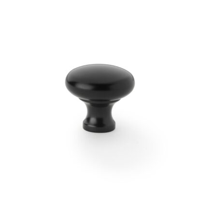 Alexander & Wilks AW836-32-BL Wade Round Cupboard Knob - Black - 32mm (LEAD TIME: 2-3 DAYS)