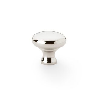 Alexander & Wilks AW836-32-PN Wade Round Cupboard Knob - Polished Nickel - 32mm (LEAD TIME: 2-3 DAYS)