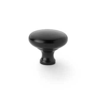 Alexander & Wilks AW836-38-BL Wade Round Cupboard Knob - Black - 38mm (LEAD TIME: 2-3 DAYS)