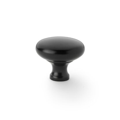 Alexander & Wilks AW836-38-BL Wade Round Cupboard Knob - Black - 38mm (LEAD TIME: 2-3 DAYS)