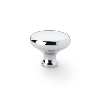 Alexander & Wilks AW836-38-PC Wade Round Cupboard Knob - Polished Chrome - 38mm (LEAD TIME: 2-3 DAYS)