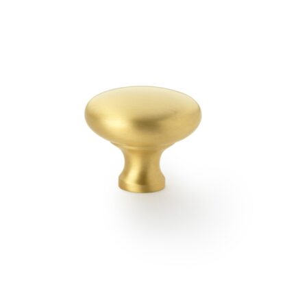Alexander & Wilks AW836-38-SB Wade Round Cupboard Knob - Satin Brass - 38mm (LEAD TIME: 2-3 DAYS)