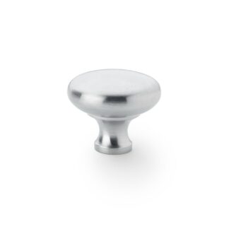 Alexander & Wilks AW836-38-SC Wade Round Cupboard Knob - Satin Chrome - 38mm (LEAD TIME: 2-3 DAYS)