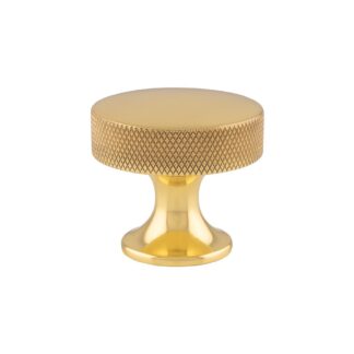 Alexander & Wilks AW841-38-PB Berlin Cupboard Knob - Polished Brass - 38mm (LEAD TIME: 2-3 DAYS)