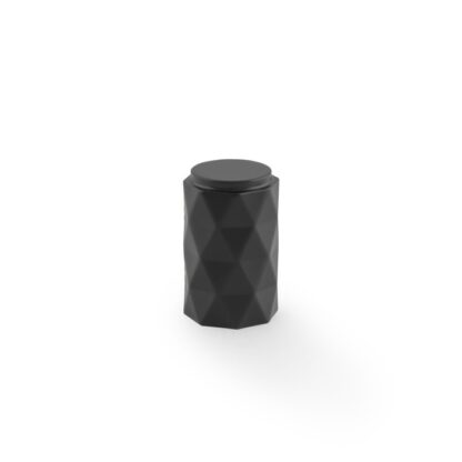 Alexander & Wilks AW847-30-BL Diamond Cut Cylinder Cabinet Knob - 30mm - Black (LEAD TIME: 2-3 DAYS)