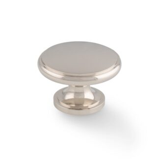 Alexander & Wilks AW849-38-PN Cambridge Round Cupboard Knob - Polished Nickel (LEAD TIME: 2-3 DAYS)