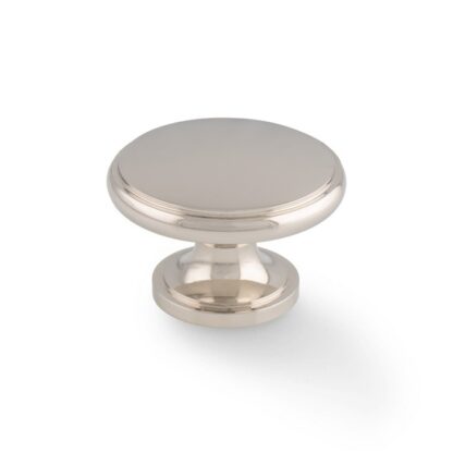 Alexander & Wilks AW849-38-PN Cambridge Round Cupboard Knob - Polished Nickel (LEAD TIME: 2-3 DAYS)