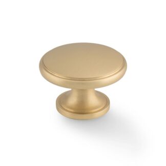 Alexander & Wilks AW849-38-SB Cambridge Round Cupboard Knob - Satin Brass (LEAD TIME: 2-3 DAYS)
