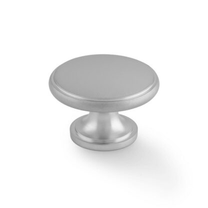Alexander & Wilks AW849-38-SC Cambridge Round Cupboard Knob - Satin Chrome (LEAD TIME: 2-3 DAYS)