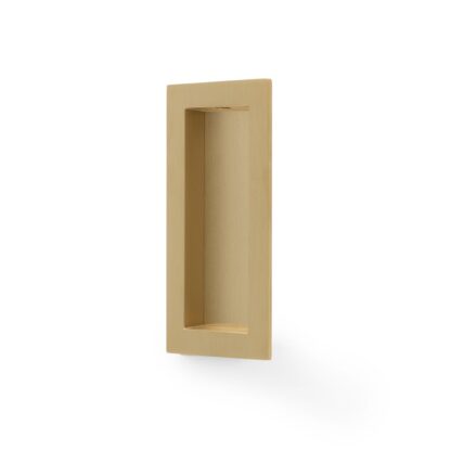 Alexander & Wilks AW911-100-SBPVD Rectangular Flush Pull - 100x45mm - Satin Brass PVD (LEAD TIME: 2-3 DAYS)