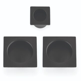 Alexander & Wilks AW995BL Square sliding door pull kit-Black (LEAD TIME: 2-3 DAYS)