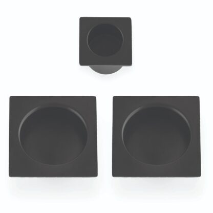 Alexander & Wilks AW995BL Square sliding door pull kit-Black (LEAD TIME: 2-3 DAYS)