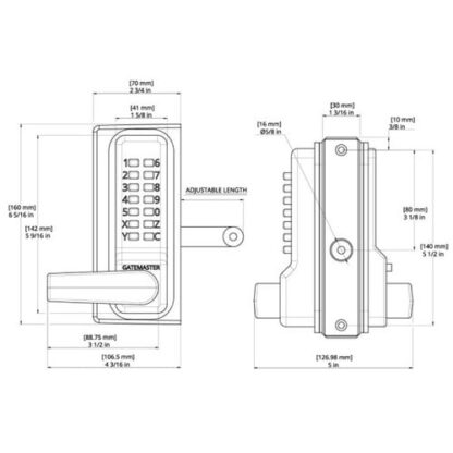 Gatemaster Superlock RapidReset Digital Keypad Gate Lock - Single Sided (LEAD TIME: 3-5 DAYS) - Image 5