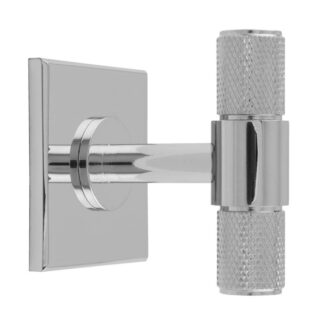 Carlisle Brass BP701CP40CP Knurled T-Bar on backplate (LEAD TIME: 2-3 DAYS)