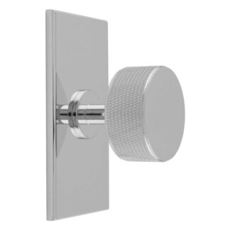 Carlisle Brass BP702CP76CP Knurled Cylinder Knob on backplate (LEAD TIME: 2-3 DAYS)