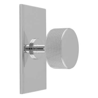 Carlisle Brass BP702CP76CP Knurled Cylinder Knob on backplate (LEAD TIME: 2-3 DAYS)