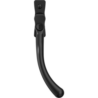 Mila CB700572 Mila Heritage Pear Drop Casement Handle Matt Black Right hand (LEAD TIME: 2-3 DAYS)