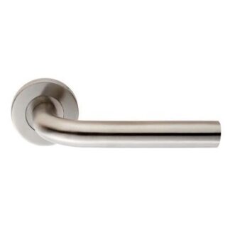 EuroSpec CSL1191SSS/201 SPIRA STRAIGHT LEVER ON SPRUNG PUSH-ON ROUND ROSE (LEAD TIME: 2-3 DAYS)