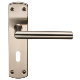 EuroSpec CSLP1162P/SSS Steelworx Residential Mitred Lever on Lock Backplate (LEAD TIME: 2-3 DAYS)