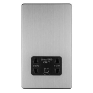 Eurolite ECSSSHSB 2 GANG SHAVER SOCKET 230/115V (LEAD TIME: 2-3 DAYS)